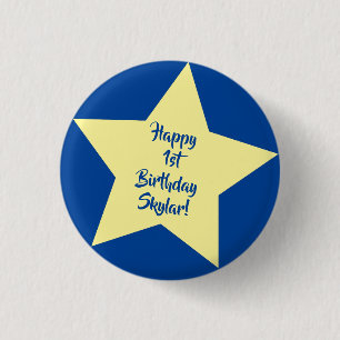 Badge Rond 2,50 Cm Twinkle Little Star Cute 1er Anniversaire Thème de