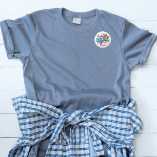 Badge Rond 2,50 Cm Typographie Artiste, Colorée, Moderne, Élégant