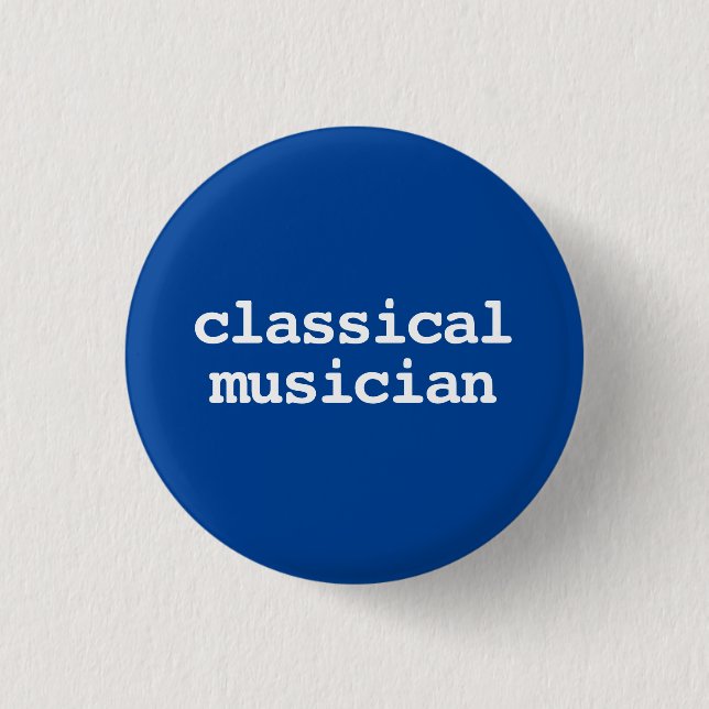Badge Rond 2,50 Cm typographie de musicien classique Bouton (Devant)