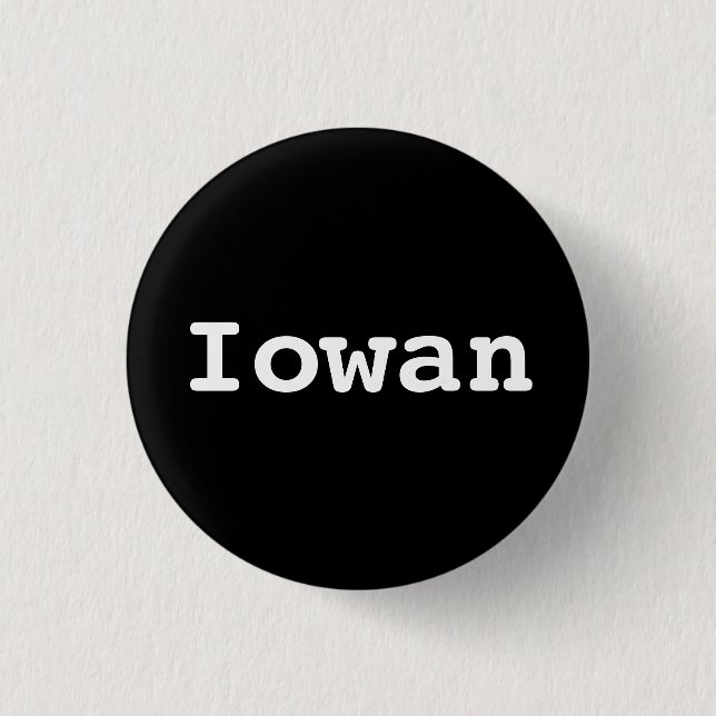 Badge Rond 2,50 Cm Typographie Iowan personnalisable (Devant)