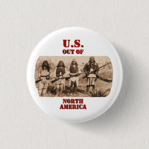 Badge Rond 2,50 Cm U.S. Hors de l'Amérique du Nord