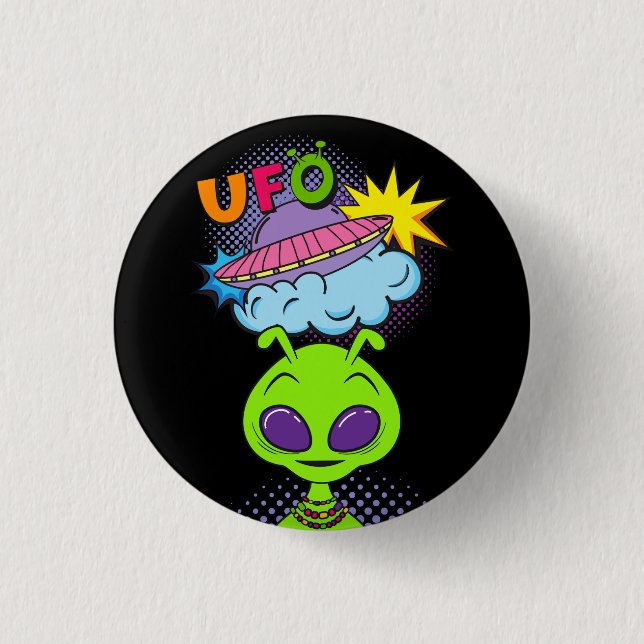 Badge Rond 2,50 Cm ufo (Devant)