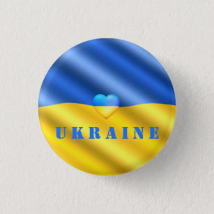 Badge Rond 2,50 Cm Ukraine - Soutien à la liberté de la paix - drapea