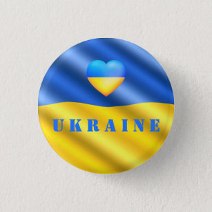 Badge Rond 2,50 Cm Ukraine - Soutien à la liberté de la paix - drapea