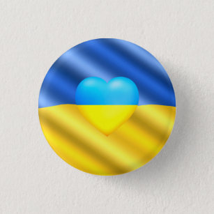 Badge Rond 2,50 Cm Ukraine - Soutien à la liberté - Paix - drapeau uk