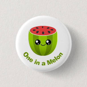 Badge Rond 2,50 Cm Un à Melon