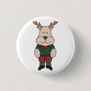 Badge Rond 2,50 Cm Un cerf mignon