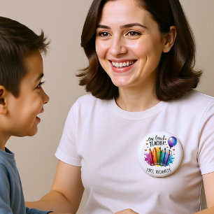 Badge Rond 2,50 Cm Un enseignant aimé Cadeau de Merci personnalisé