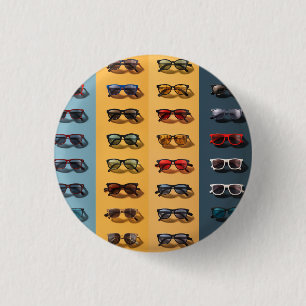 Badge Rond 2,50 Cm Un motif de lunettes de soleil,