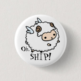 Badge Rond 2,50 Cm Un mouton d'air…. un mouton d'air ? Ah, bateau !