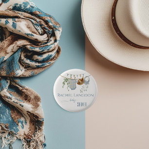Badge Rond 2,50 Cm Un petit Baby shower de cowboy