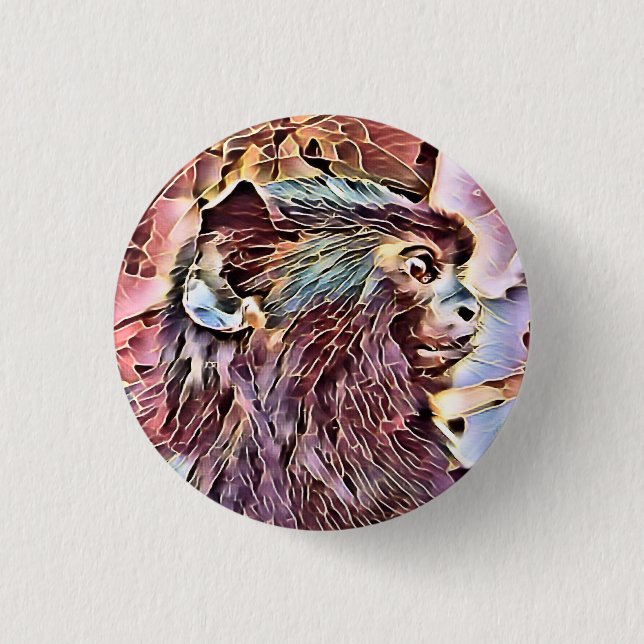 BADGE ROND 2,50 CM UN PEU DE SINGE (Devant)