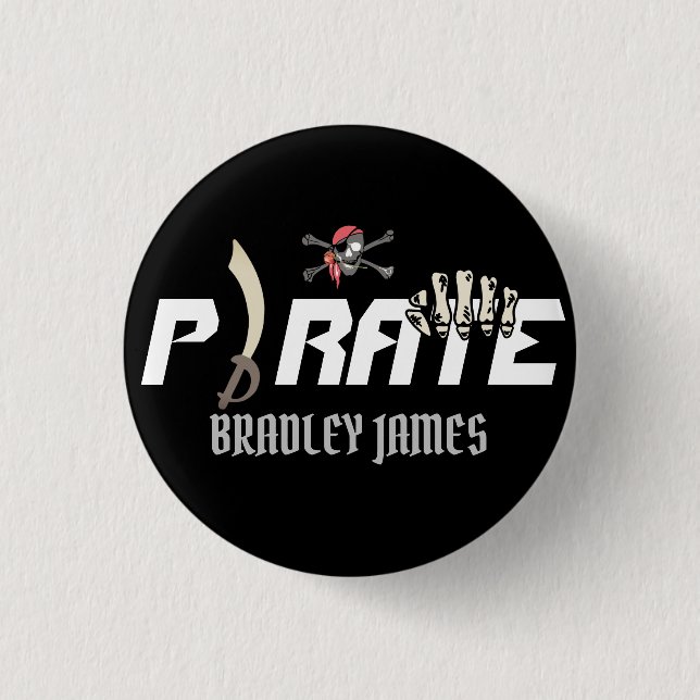 Badge Rond 2,50 Cm Un pirate | International Talk Like a Pirate day (Devant)