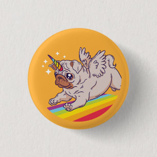Badge Rond 2,50 Cm Un Pugicorn
