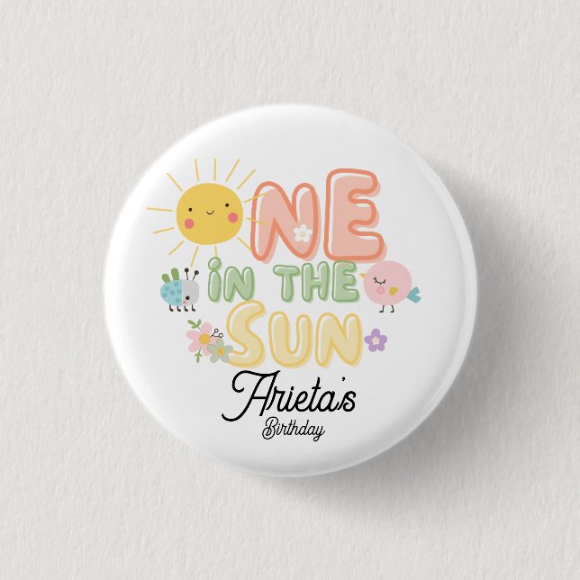 Badge Rond 2,50 Cm un sous le soleil  (Devant)