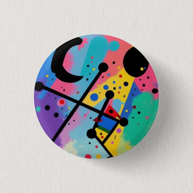 Badge Rond 2,50 Cm Une Fiesta couleur (Devant)