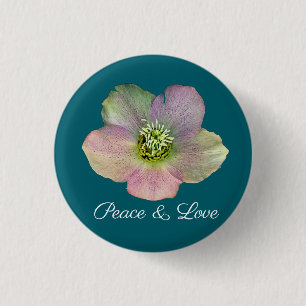Badge Rond 2,50 Cm Une Hellébore, une rose de carême