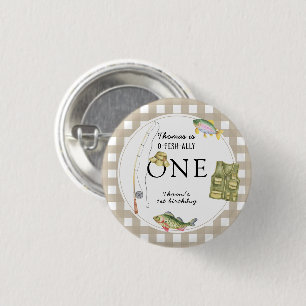 Badge Rond 2,50 Cm Une petite fête d'anniversaire de pêcheur