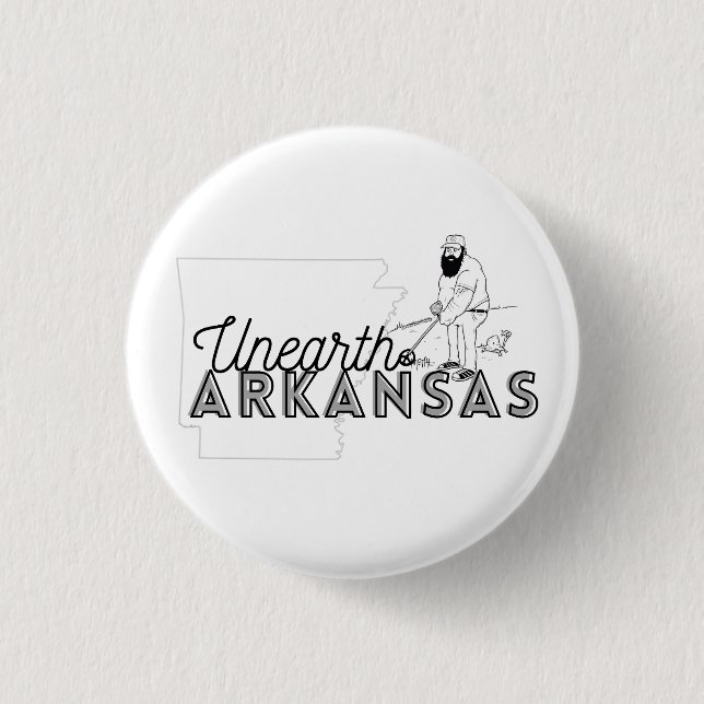 Badge Rond 2,50 Cm Unearth Arkansas Button (Devant)