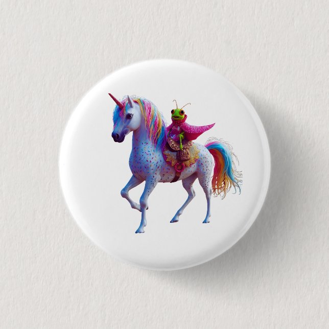 Badge Rond 2,50 Cm Unicorn Critter  (Devant)