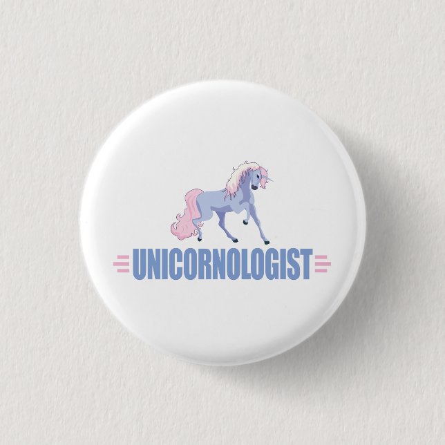 Badge Rond 2,50 Cm Unicorne drôle (Devant)