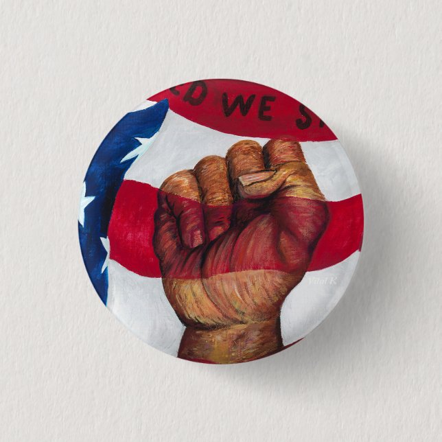 Badge Rond 2,50 Cm United-We-Stand-BLM (Devant)