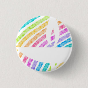 Badge Rond 2,50 Cm Universalisme Unitaire arc-en-ciel
