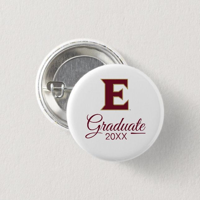 Badge Rond 2,50 Cm Université Elon E (Devant & derrière)