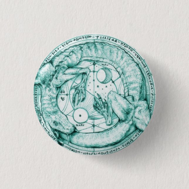 Badge Rond 2,50 Cm uroboro alquimico (Devant)