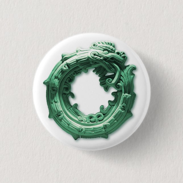 Badge Rond 2,50 Cm uroboro Quetzalcóatl (Devant)
