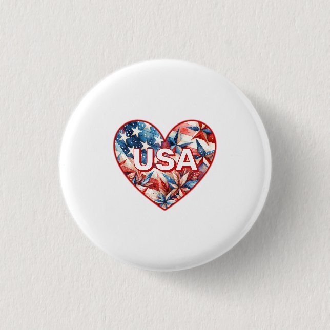BADGE ROND 2,50 CM USA (Devant)
