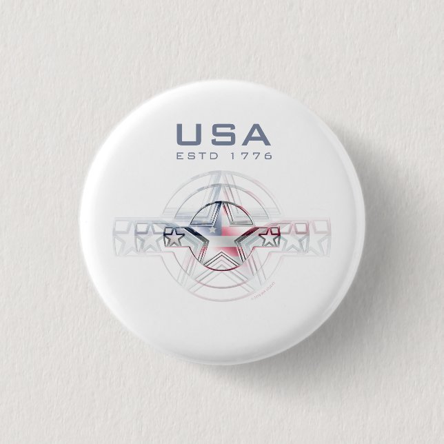 Badge Rond 2,50 Cm USA Estd. 1776 (Devant)