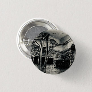 Badge Rond 2,50 Cm Usine Abandonnée Plafond En Plâtre Fissuré Épingle