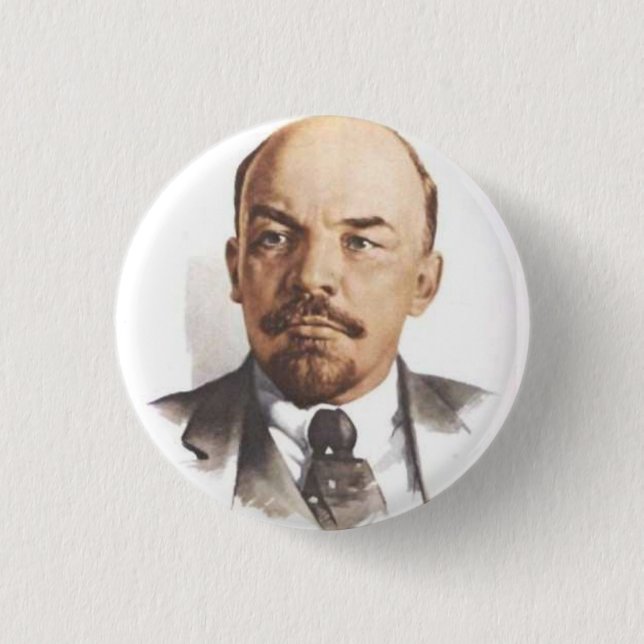 Badge Rond 2,50 Cm V.I. Bouton de Lénine (Devant)