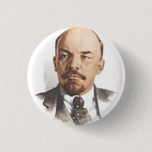 Badge Rond 2,50 Cm V.I. Bouton de Lénine