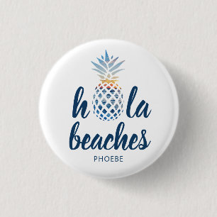Badge Rond 2,50 Cm Vacances Côtières Personnalisées sur le Thème de l