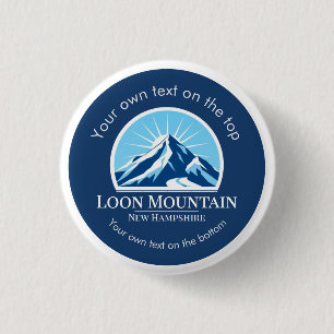 Badge Rond 2,50 Cm Vacances de ski à Loon Mountain New Hampshire