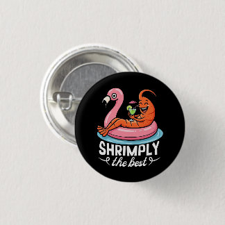 Badge Rond 2,50 Cm Vacances d'été à la plage crevettes drôles fruits