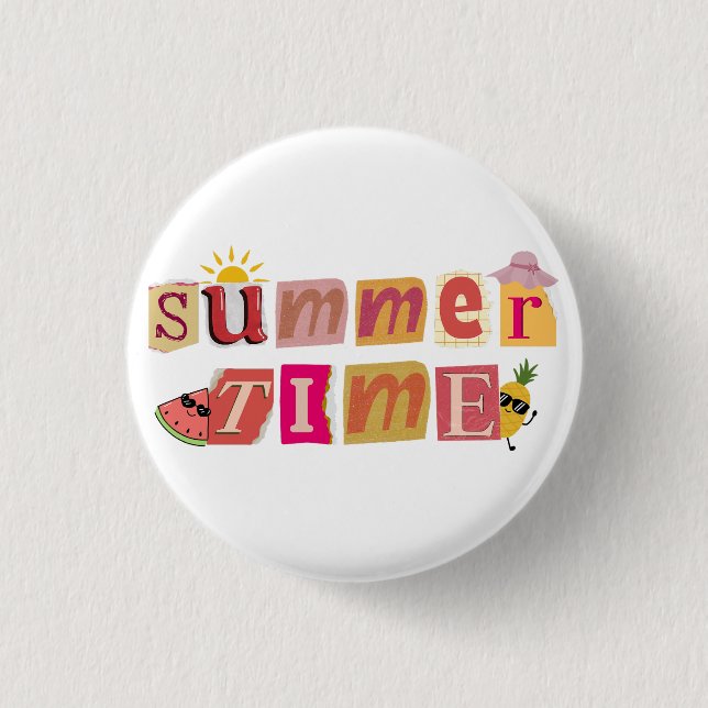 Badge Rond 2,50 Cm Vacances d'été uniques (Devant)
