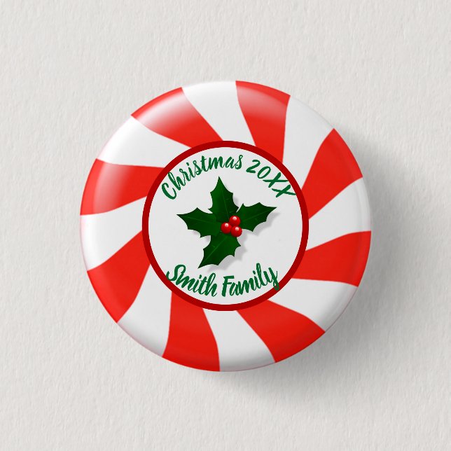 Badge Rond 2,50 Cm Vacances Mint Candy Custom (Devant)