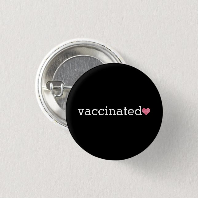 Badge Rond 2,50 Cm Vaccinated Button (Devant & derrière)