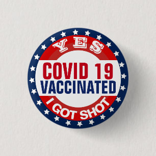 Badge Rond 2,50 Cm Vaccination du virus 19