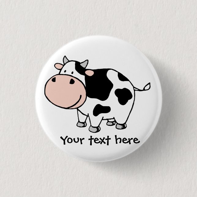Badge Rond 2,50 Cm Vache (Devant)