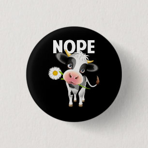 Badge Rond 2,50 Cm Vaches Agriculteurs Manger Daisy Fleur Ferme Anima