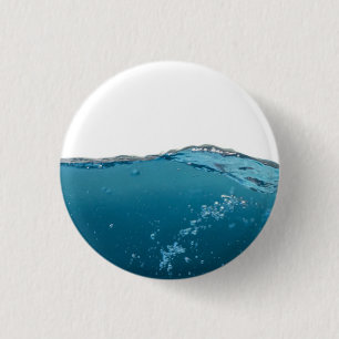 Badge Rond 2,50 Cm Vague cool bleu clair