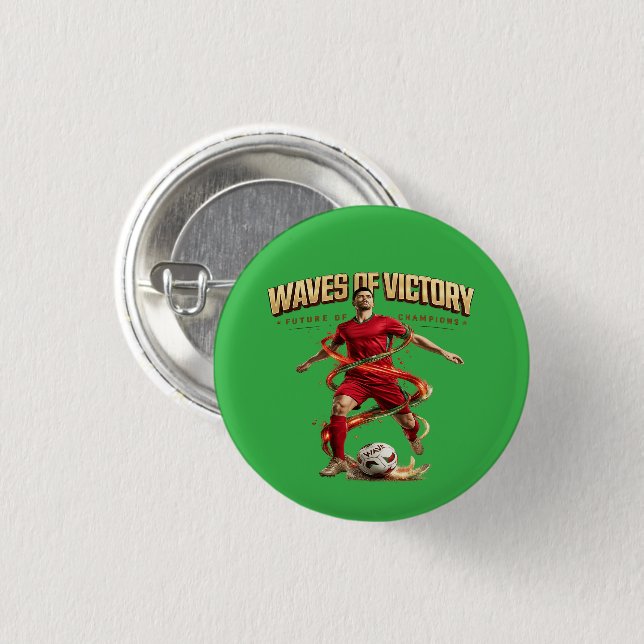 Badge Rond 2,50 Cm vagues de victoire (Devant & derrière)