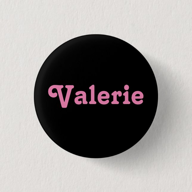 Badge Rond 2,50 Cm Valerie de bouton (Devant)