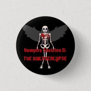 Badge Rond 2,50 Cm Vampire Skeleton II