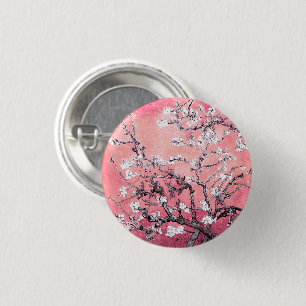 Badge Rond 2,50 Cm Van Gogh Almond Blossom pêche rose