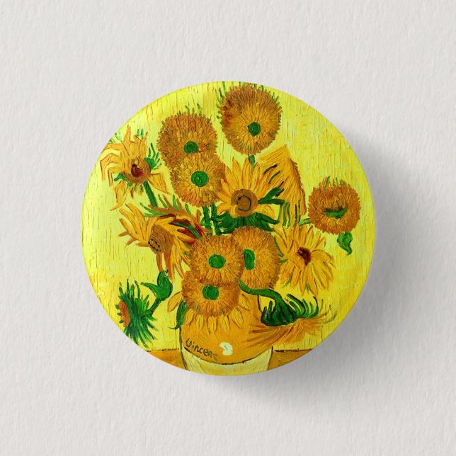 Badge Rond 2,50 Cm Van Gogh Sunflowers (Devant)